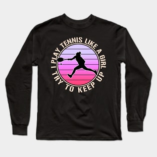 Vintage Women Tennis Long Sleeve T-Shirt